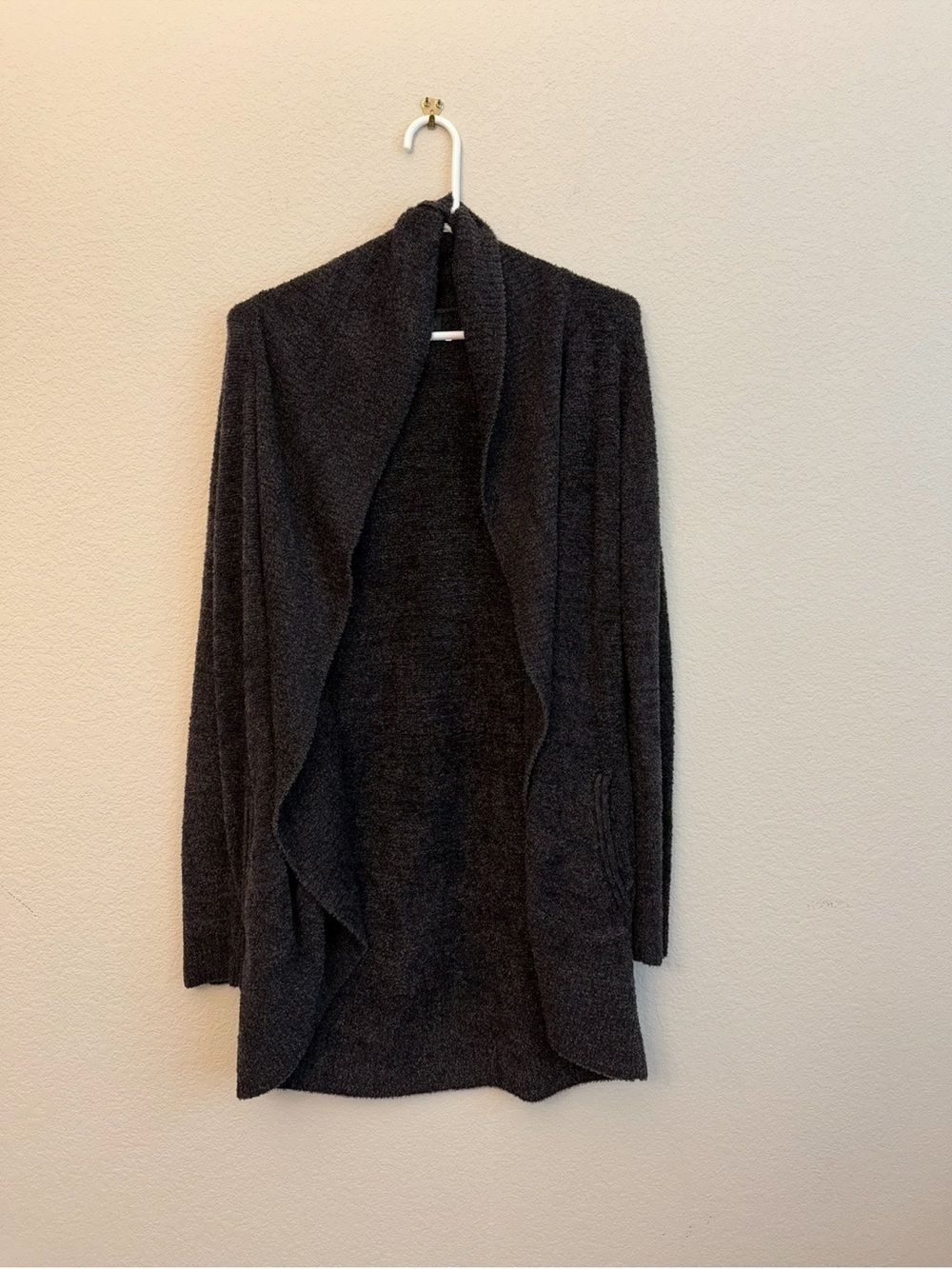 Barefoot Dreams Charcoal Open-Front Cozy Cardigan Sz M
